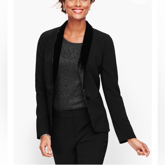 New York & Company Jackets & Blazers - New York & Company stretch tuxedo blazer jacket black 0